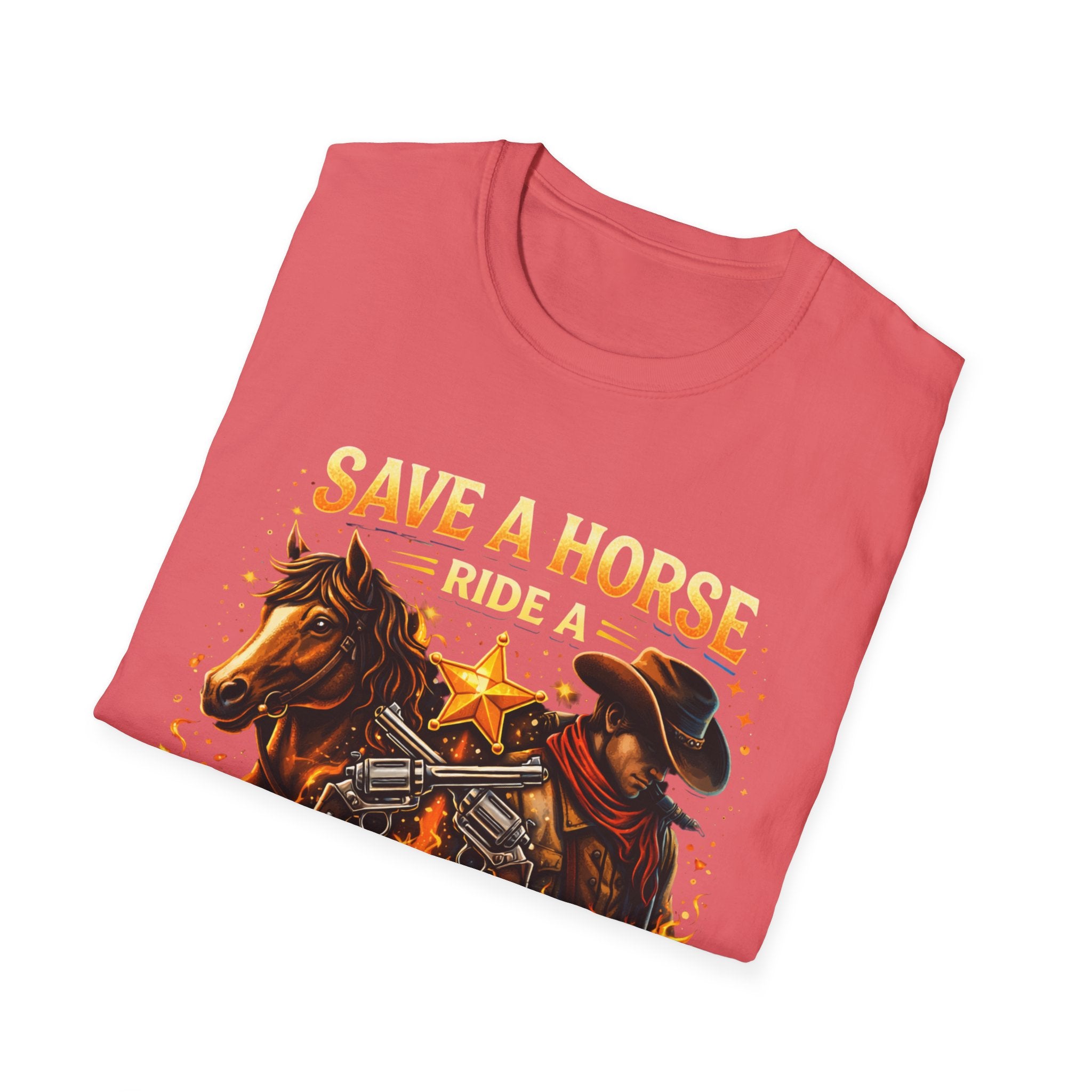 Save a Horse Ride a Cowboy T-Shirt — Western Cowboy Horse Graphic Tee