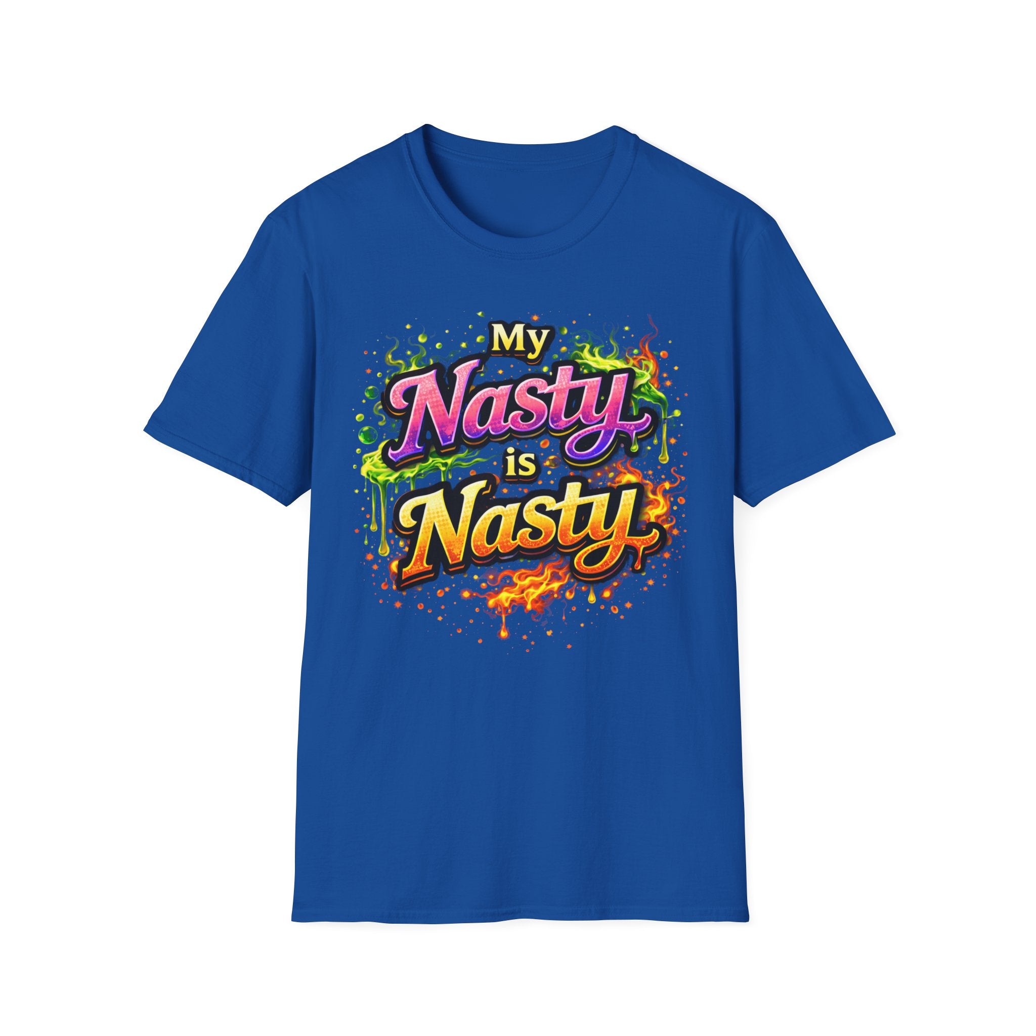 My Nasty is Nasty Graphic T-Shirt — Colorful Retro Street Art Tee