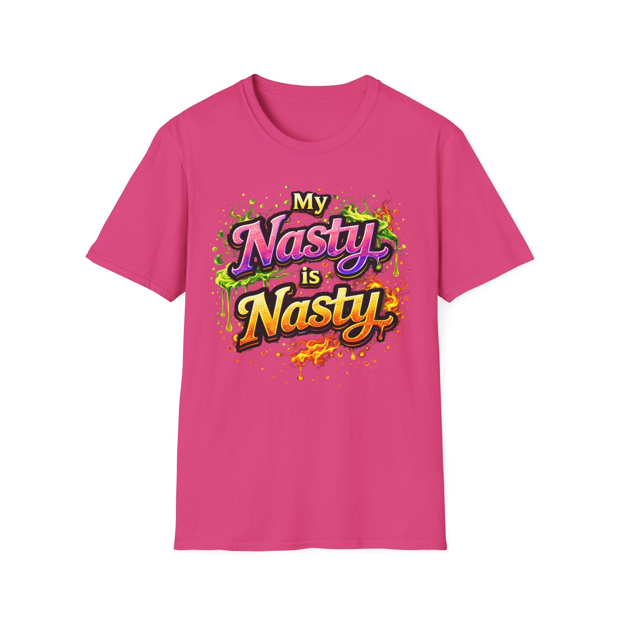 My Nasty is Nasty Graphic T-Shirt — Colorful Retro Street Art Tee