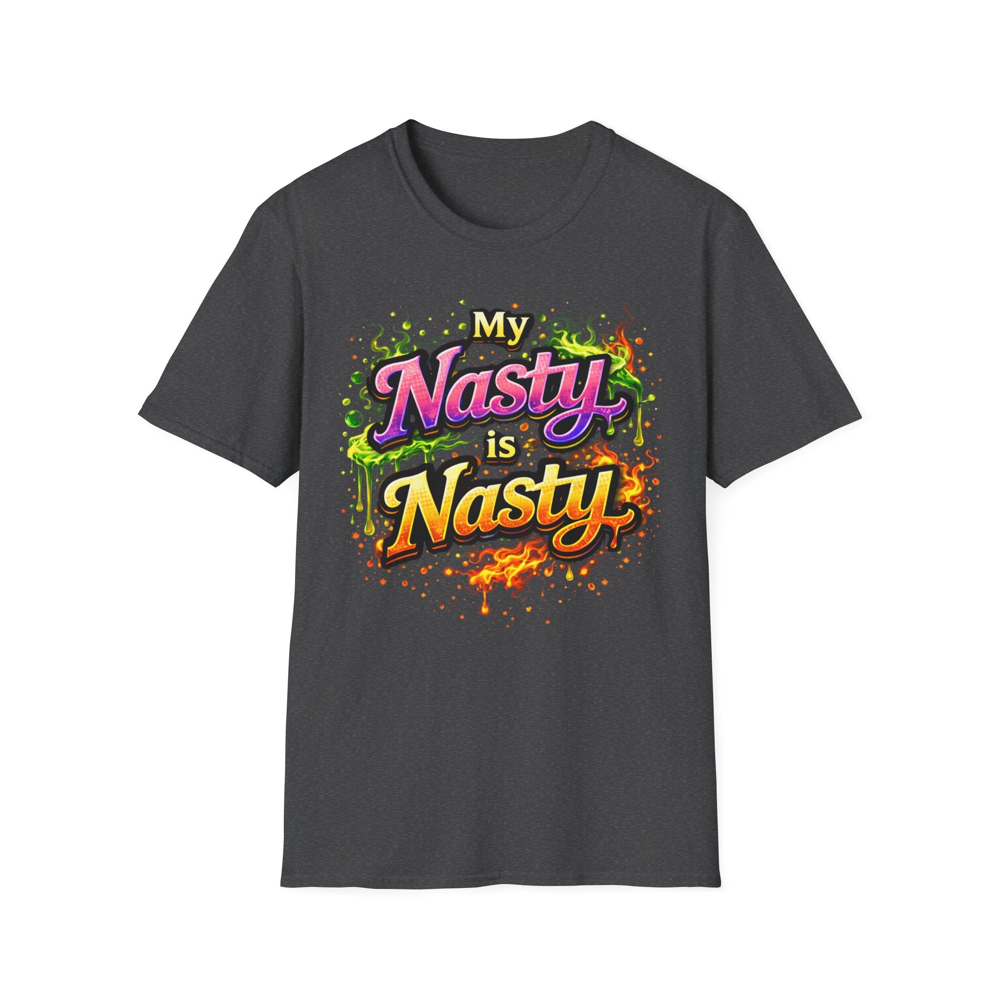 My Nasty is Nasty Graphic T-Shirt — Colorful Retro Street Art Tee