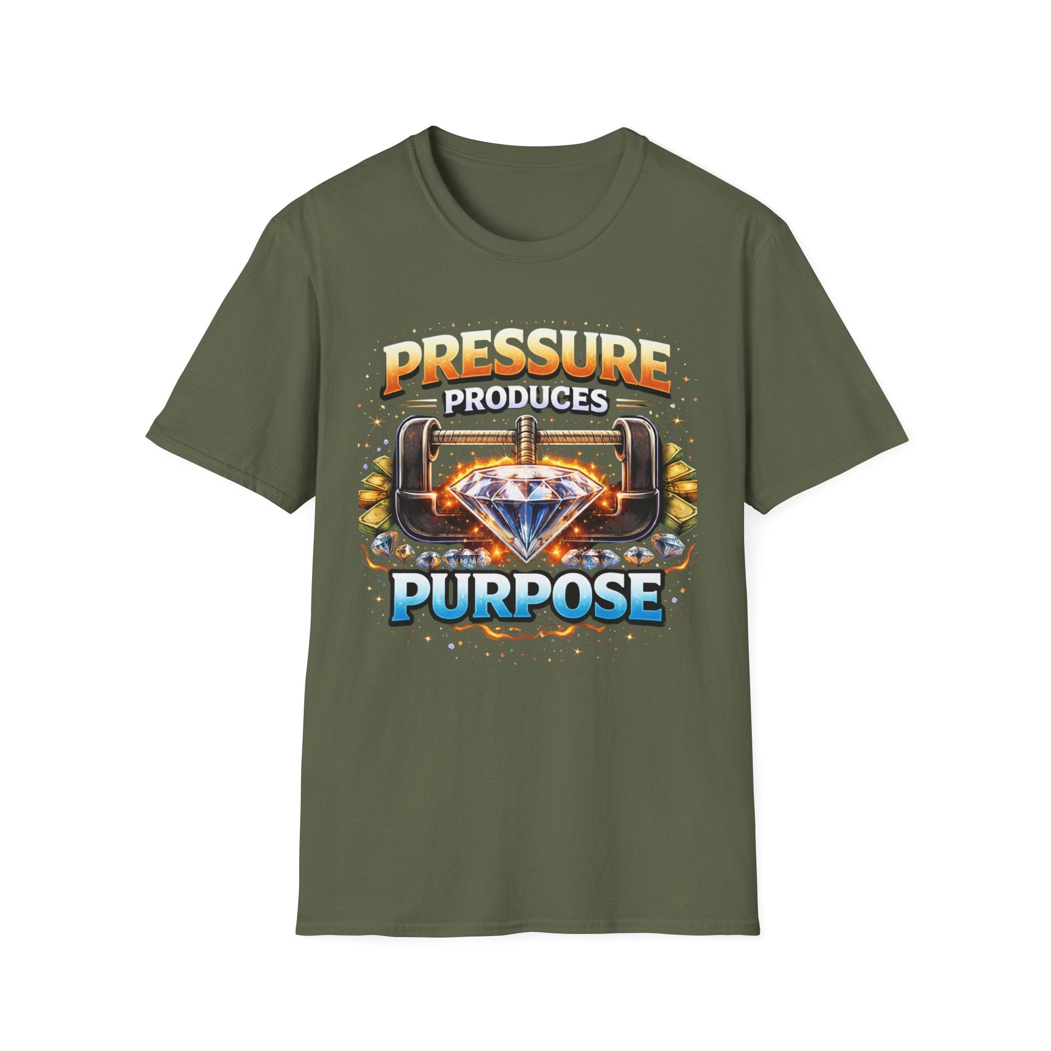 Pressure Produces Purpose T-Shirt — Inspirational Motivational Graphic Tee
