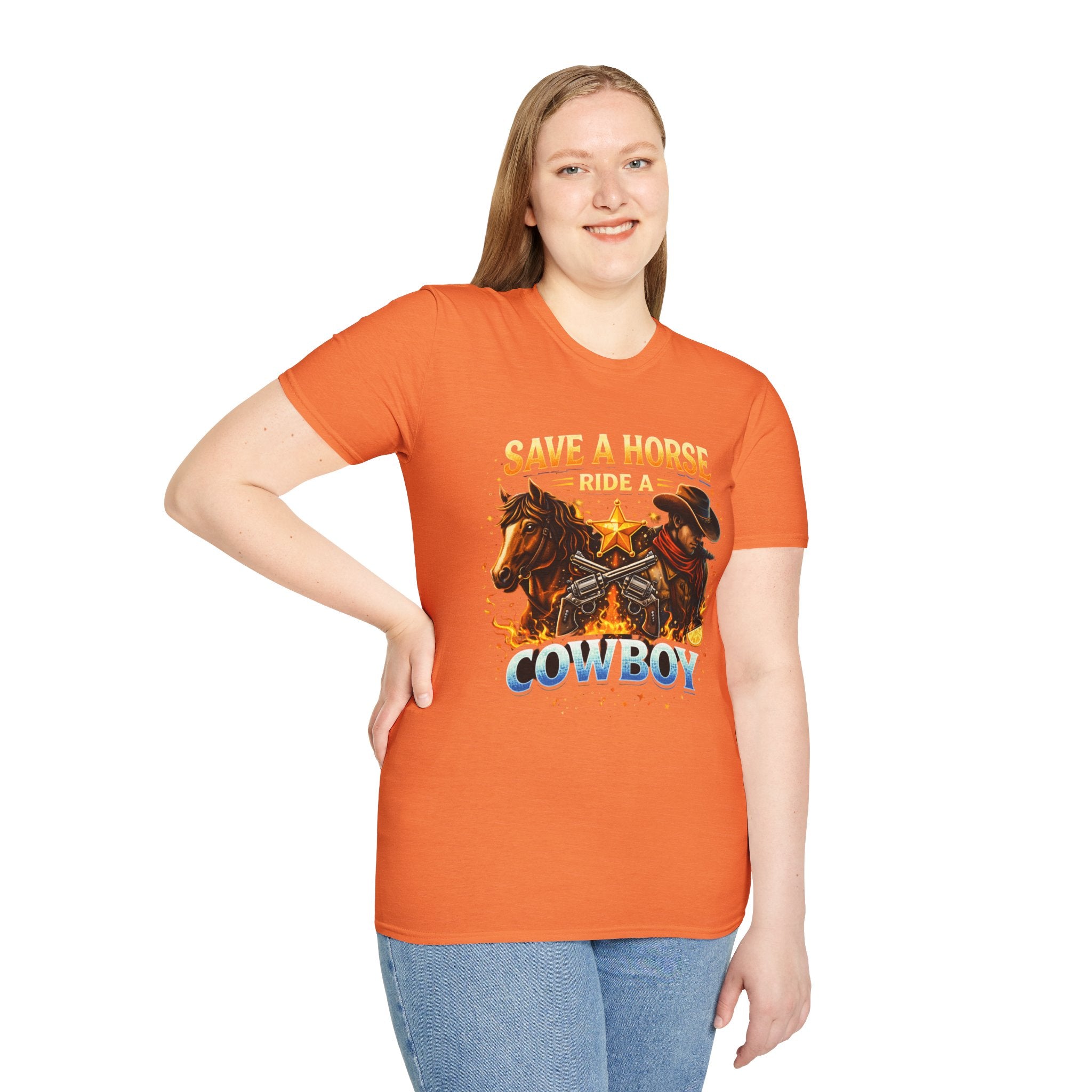 Save a Horse Ride a Cowboy T-Shirt — Western Cowboy Horse Graphic Tee