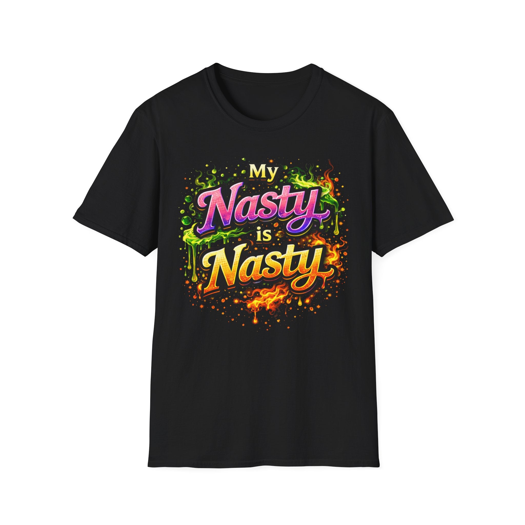 My Nasty is Nasty Graphic T-Shirt — Colorful Retro Street Art Tee