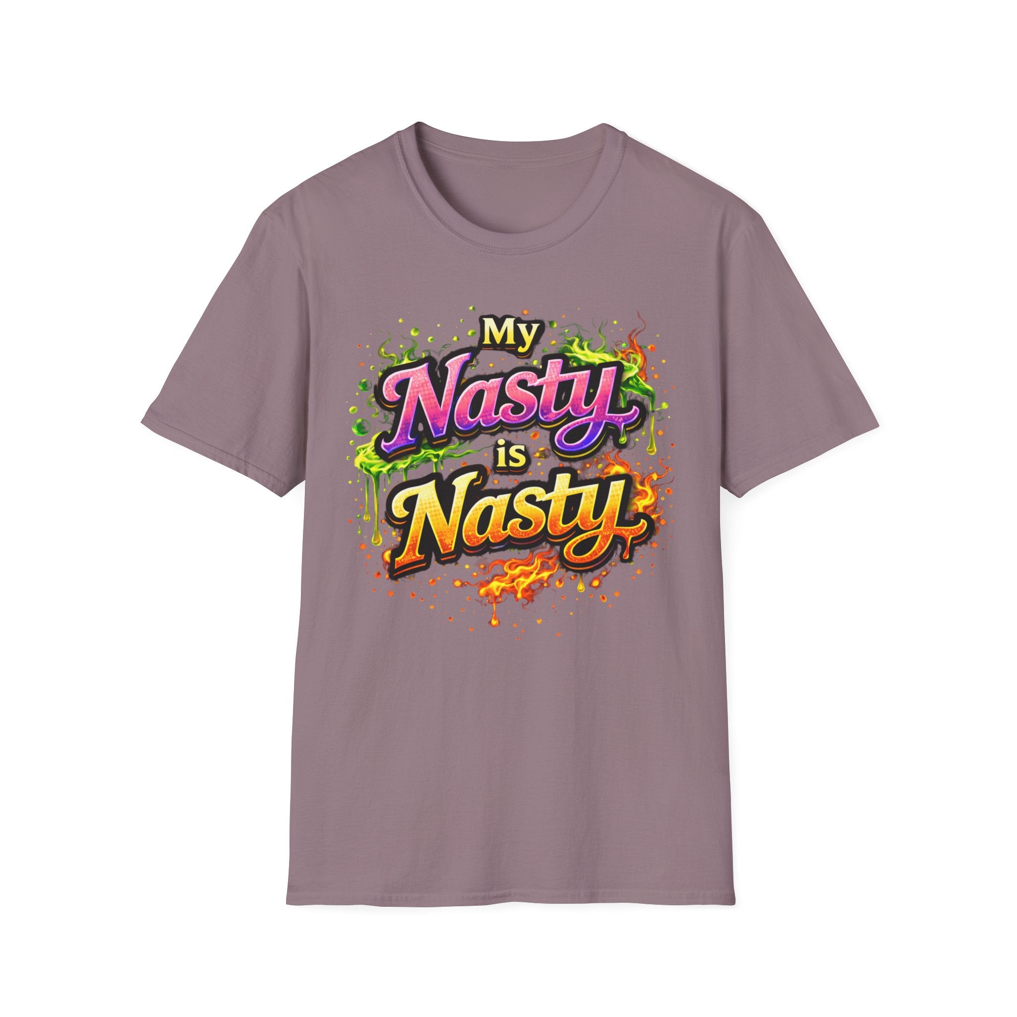 My Nasty is Nasty Graphic T-Shirt — Colorful Retro Street Art Tee