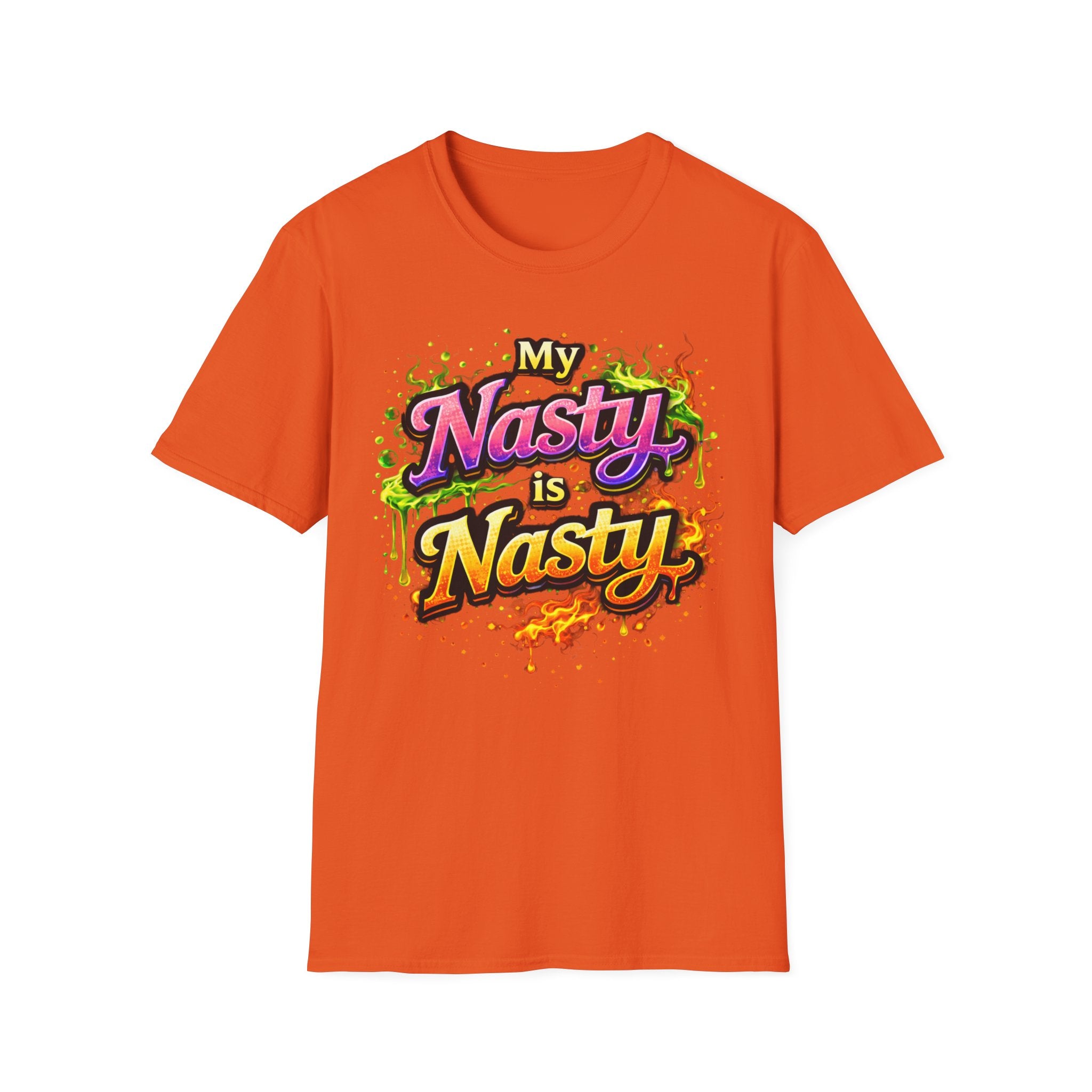 My Nasty is Nasty Graphic T-Shirt — Colorful Retro Street Art Tee