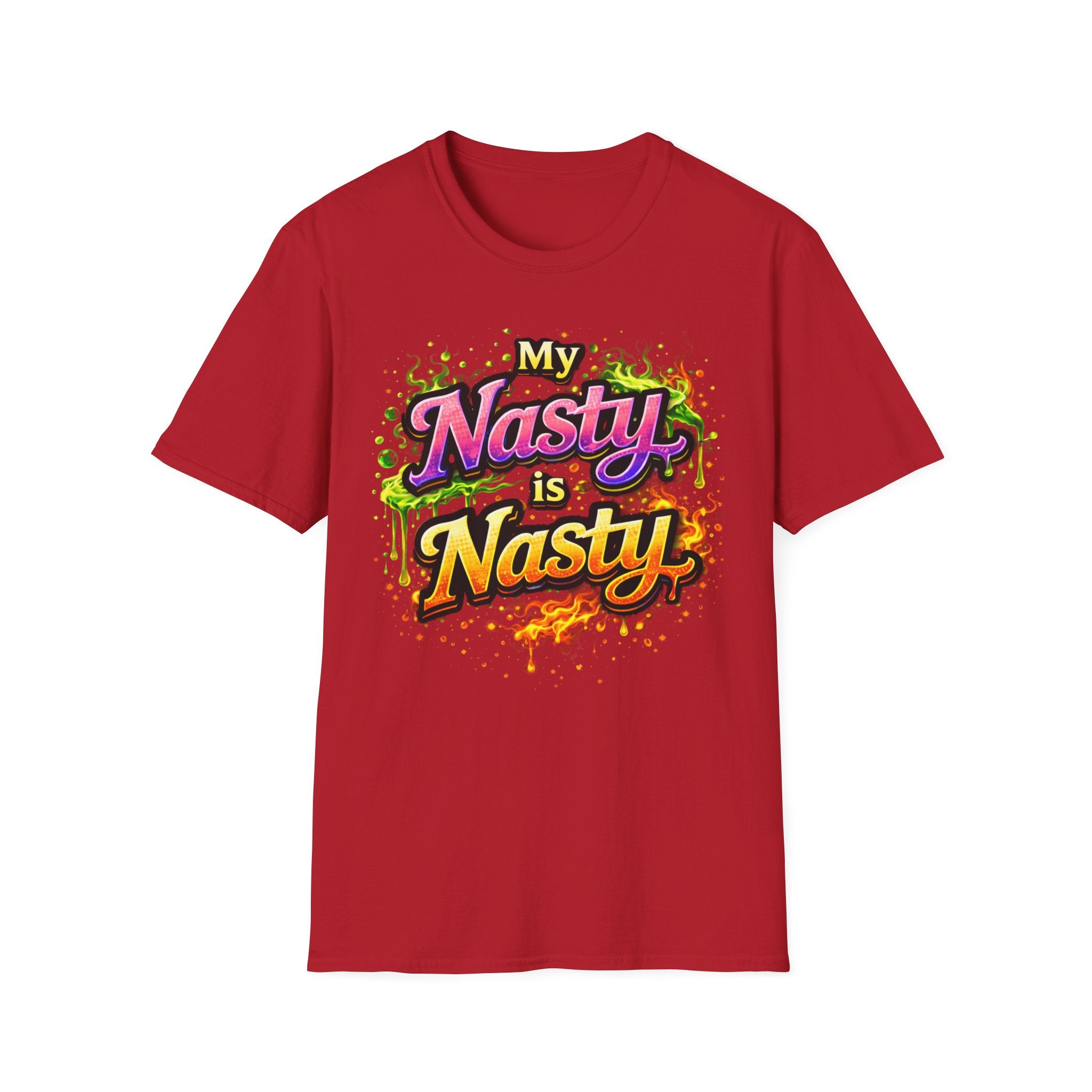My Nasty is Nasty Graphic T-Shirt — Colorful Retro Street Art Tee